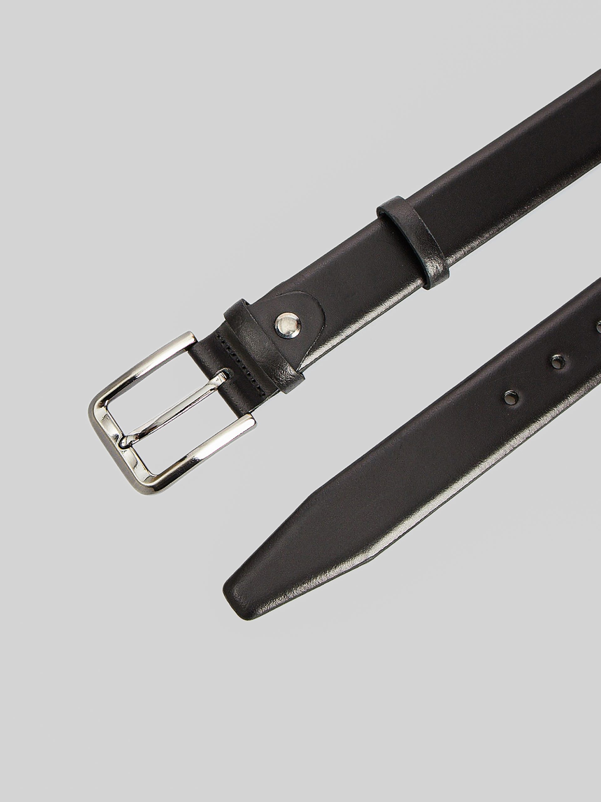 Ремінь чорний гладкий