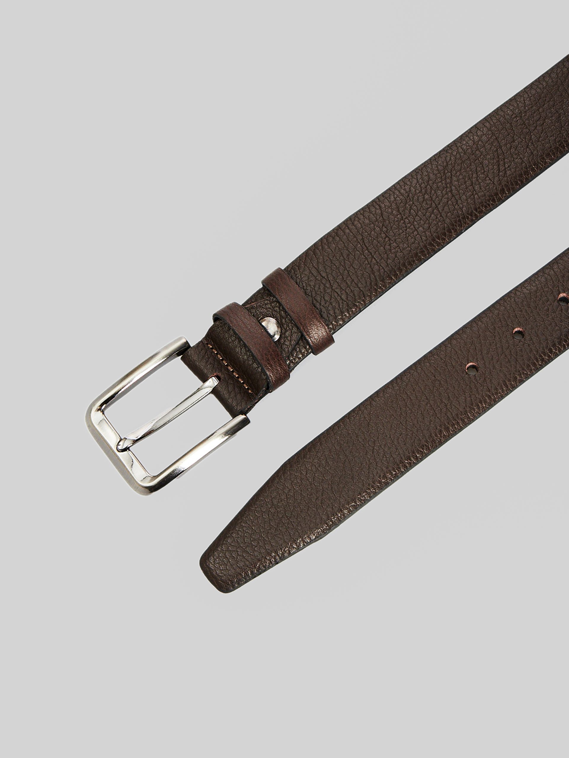 Ремінь коричневий структурний