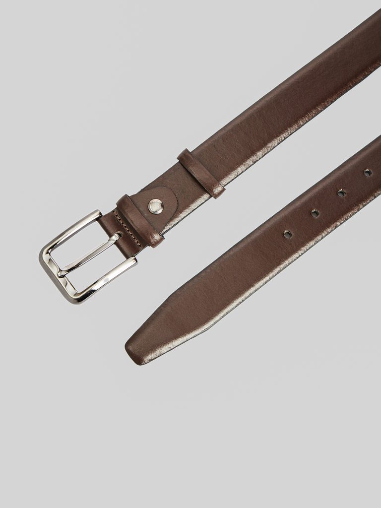 Ремінь коричневий гладкий