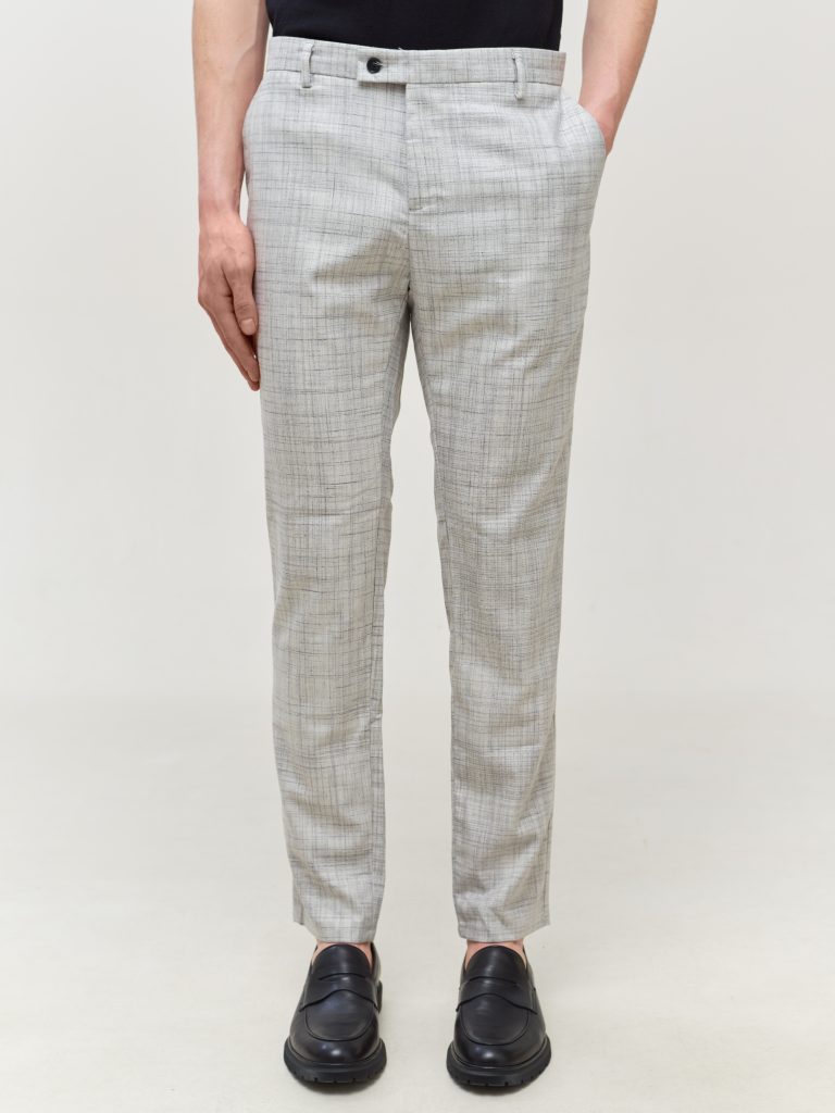 Чоловічі класичні світло-сірі брюки